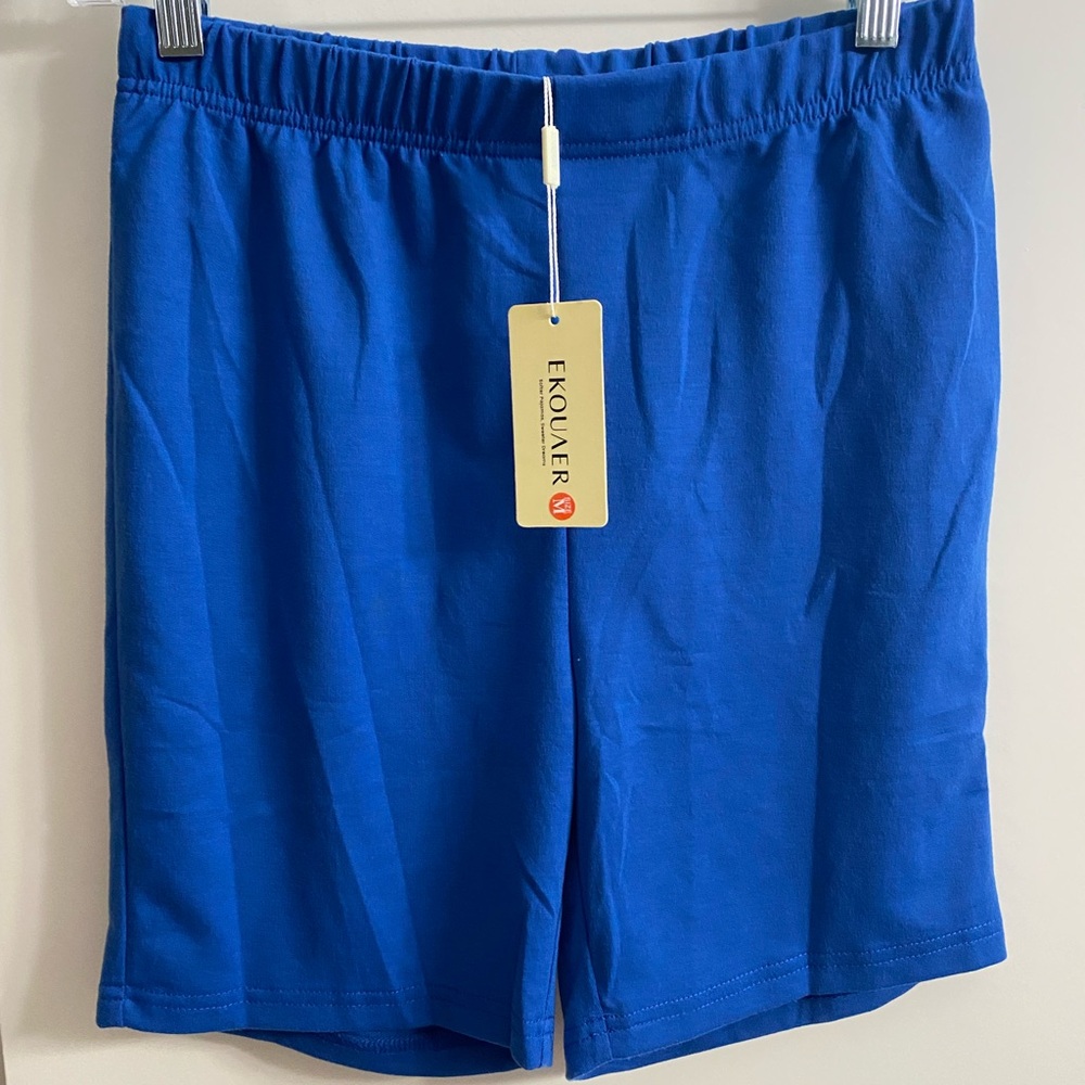 Ekouaer Women's Blue Lounge/Sleep Shorts Size M Soft and Comfy